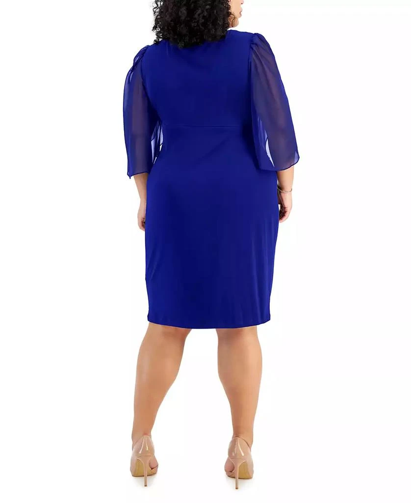 Connected Plus Size Chiffon-Sleeve Sheath Dress - Dresses & Skirts -  Compare Prices from 4+ Stores - Free Shipping - BeyondStyle