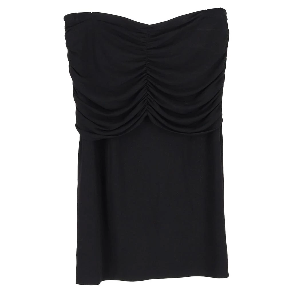 Weave-Effect Tube Top in Black Cotton – On Sale Now with Up to 66
