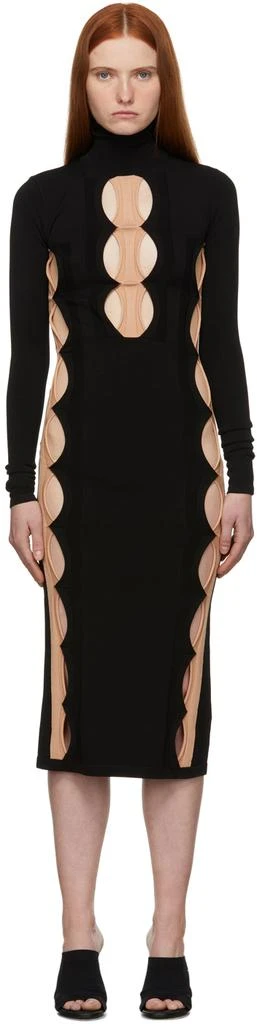 Dion Lee Black Double Hosiery Dress 1