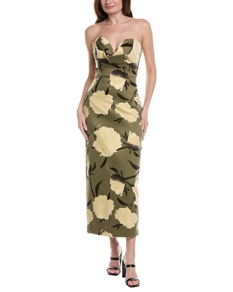 ARRANGE ARRANGE cutwork floral midi dress with fringe hem in olive green -  Dresses & Skirts - Compare Prices from 6+ Stores - Free Shipping -  BeyondStyle