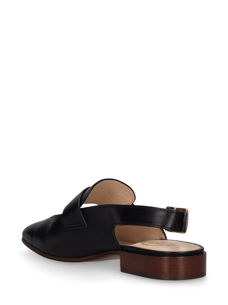 Tod's 10mm Penny Leather Slingback Shoes 6