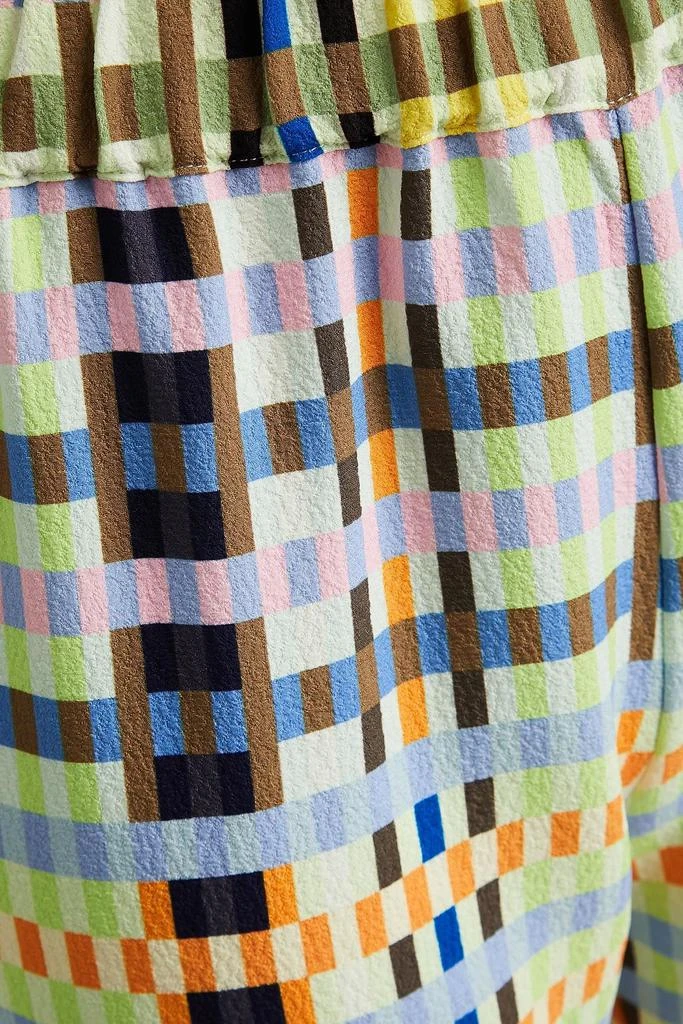 Stine Goya Marc checked crepe flared pants 4