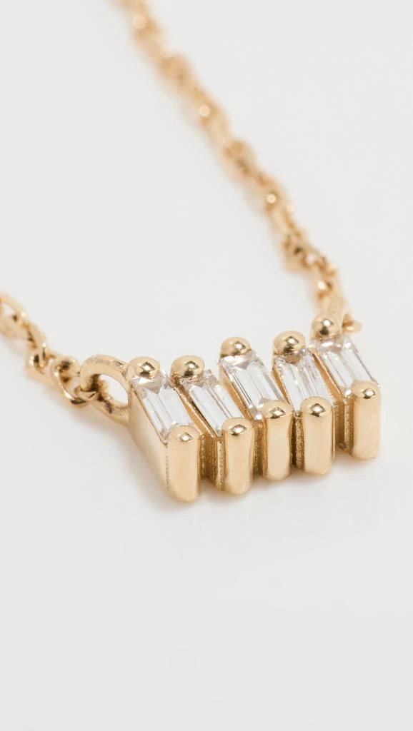 Suzanne Kalan 14k Micro Classic Diamond Bar Pendant Necklace 4