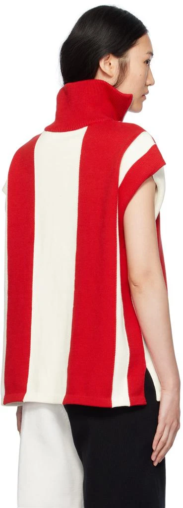 Charles Jeffrey Loverboy Red & White Stripe Vest 3