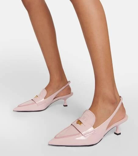 Miu Miu Slingback patent leather penny loafers 4