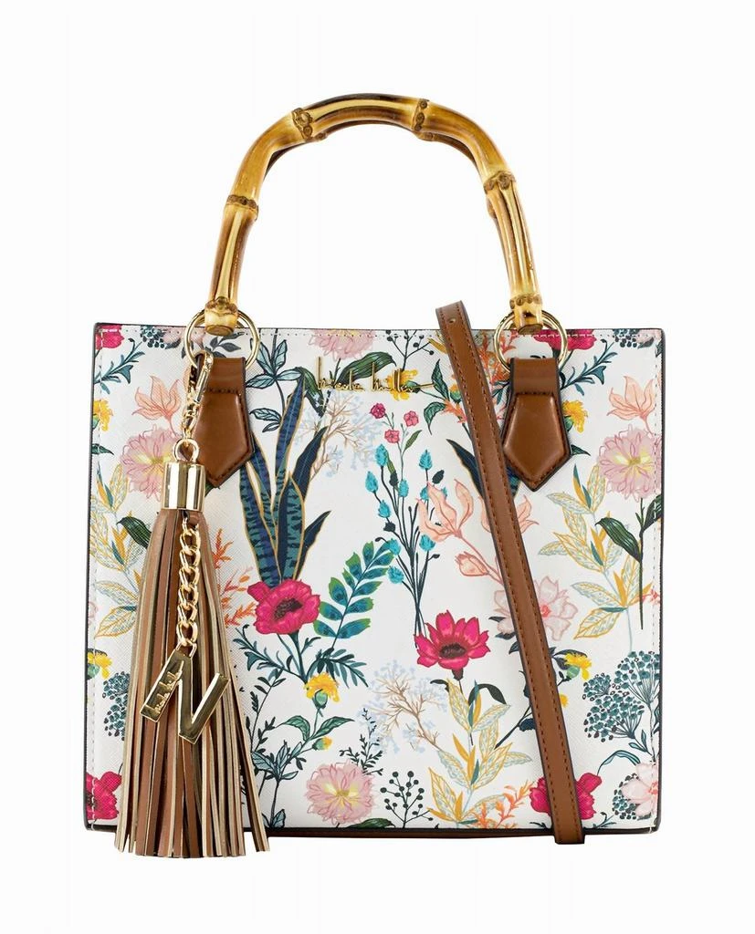 Nicole Miller Women's Small Tote Bag In Floral Print 1