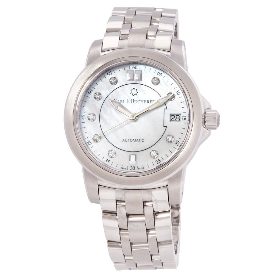 Carl F. Bucherer Patravi Automatic Mother of Pearl Dial Ladies Watch 00.10622.08.77.21