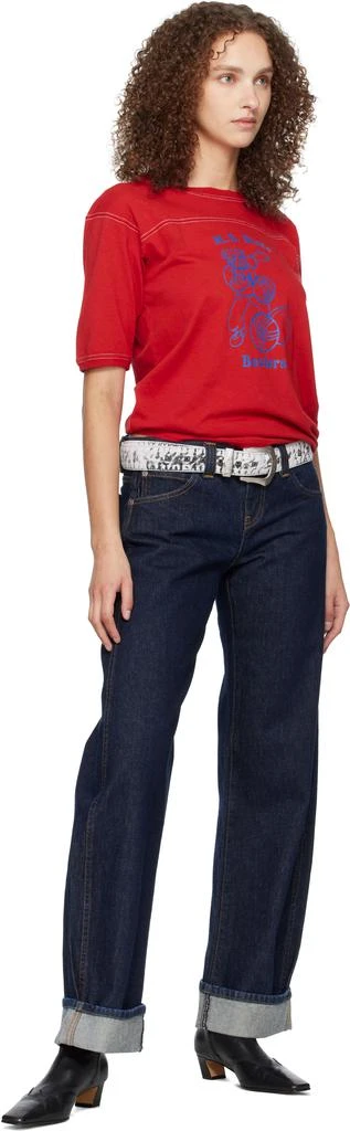 Toga Pulla White Denim Wide Belt 2