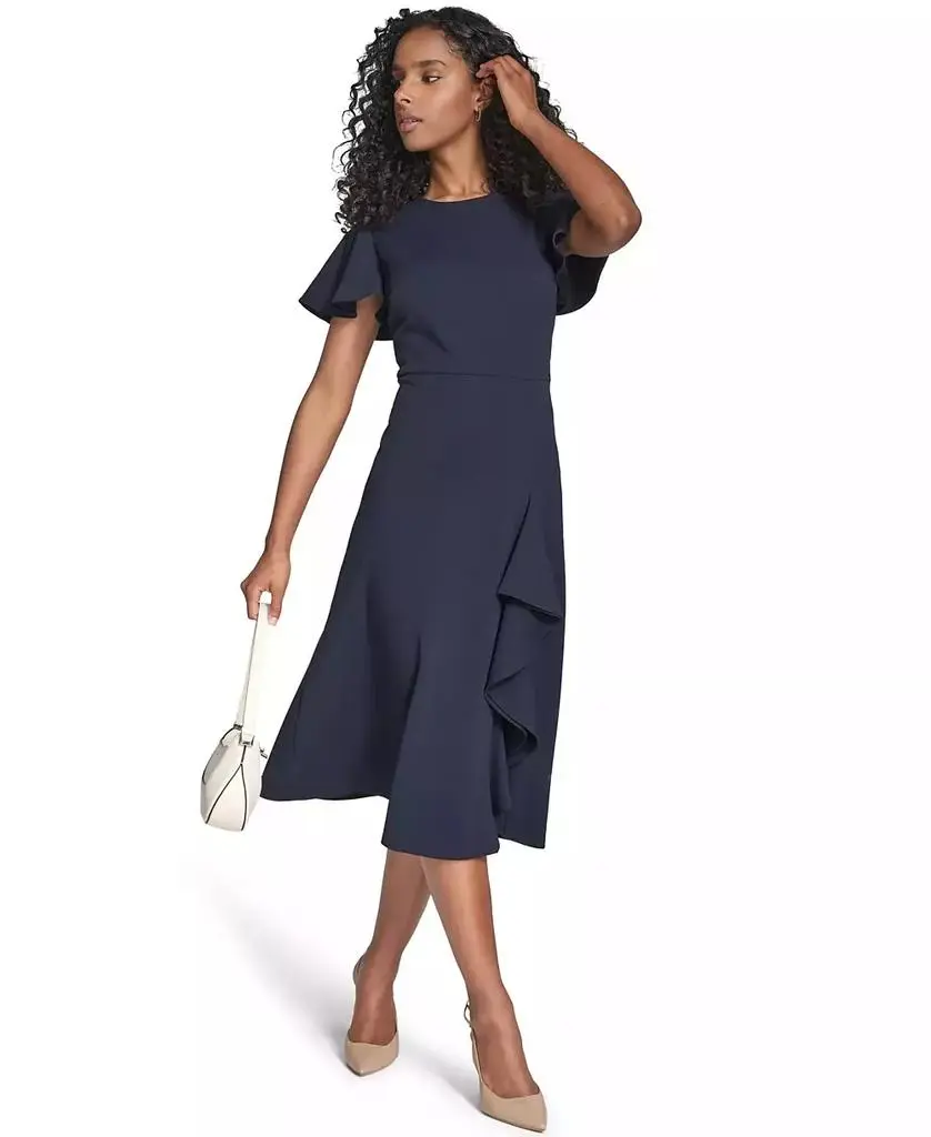 Calvin Klein Women's Flutter Sleeve Midi Dress 2