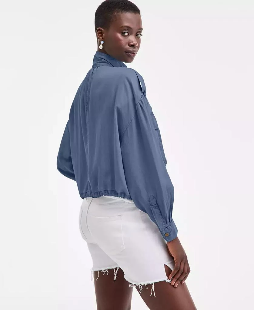On 34th Women's Chambray Cropped Jacket, Exclusively at Macy's 9