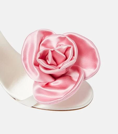 Magda Butrym Floral-appliqué satin sandals 6