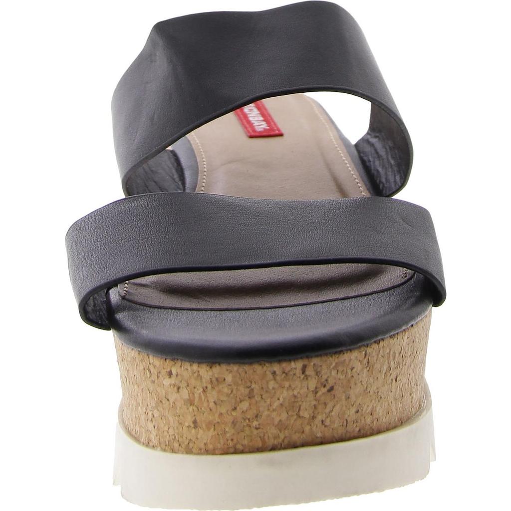 UNIONBAY ZOZO Womens Faux Leather Slip On Slide Sandals