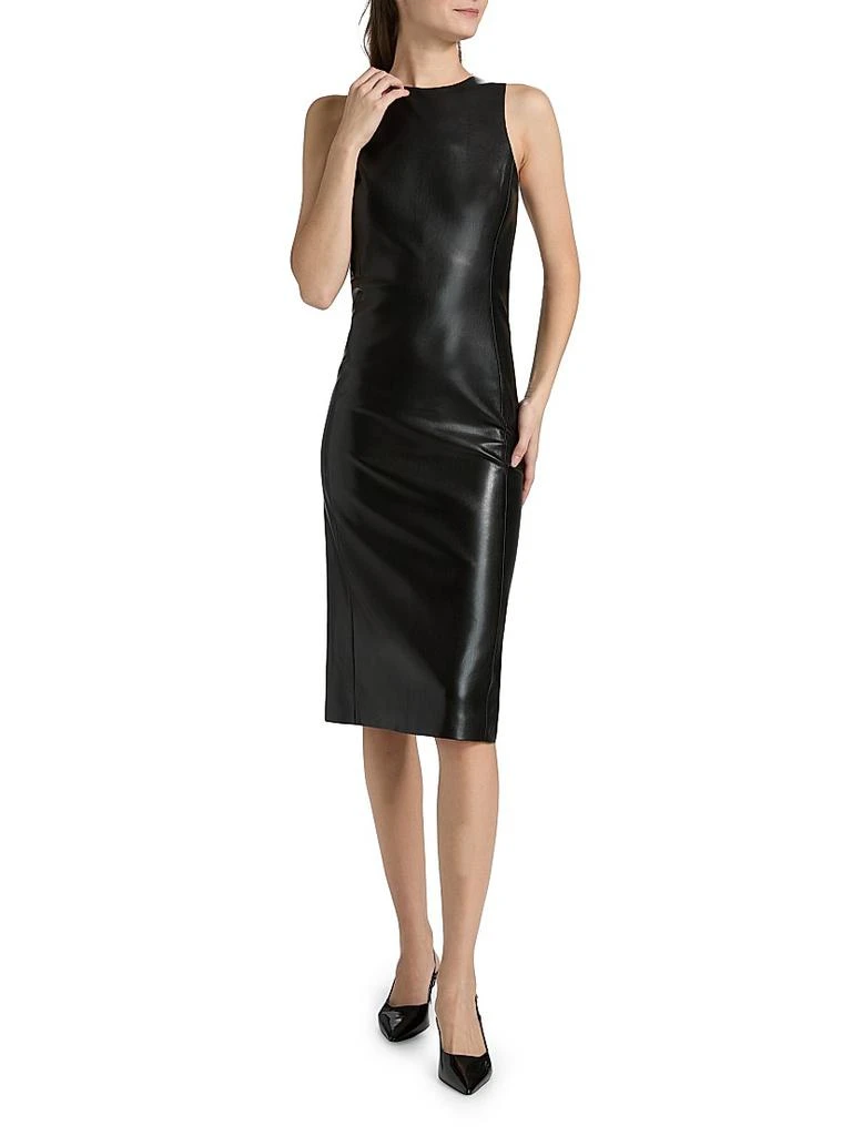 Alice + Olivia Wynell Faux Leather Dress - Black - 2 Alice + Olivia Wynell Faux Leather Dress - Black - 2