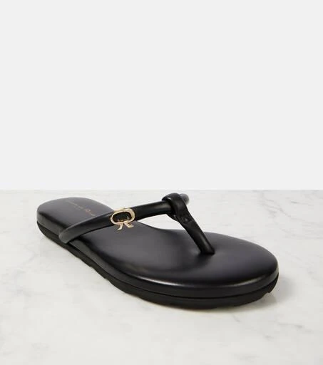 Gianvito Rossi Juno leather thong sandals 5