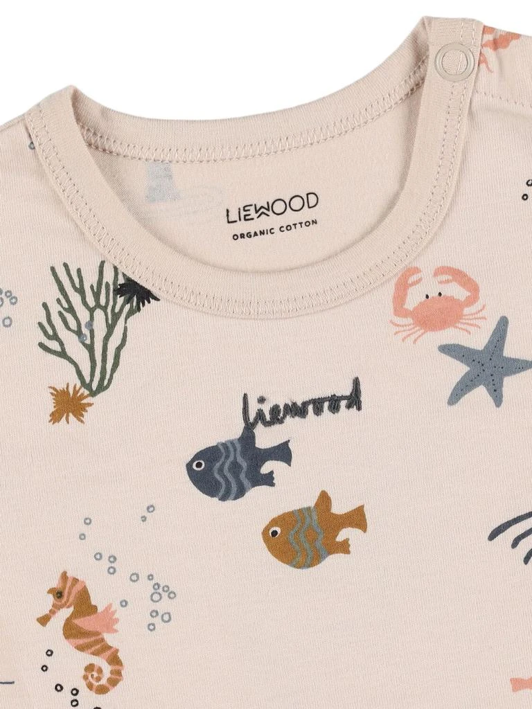 Liewood Sea Print Cotton Blend Jersey Bodysuit 1