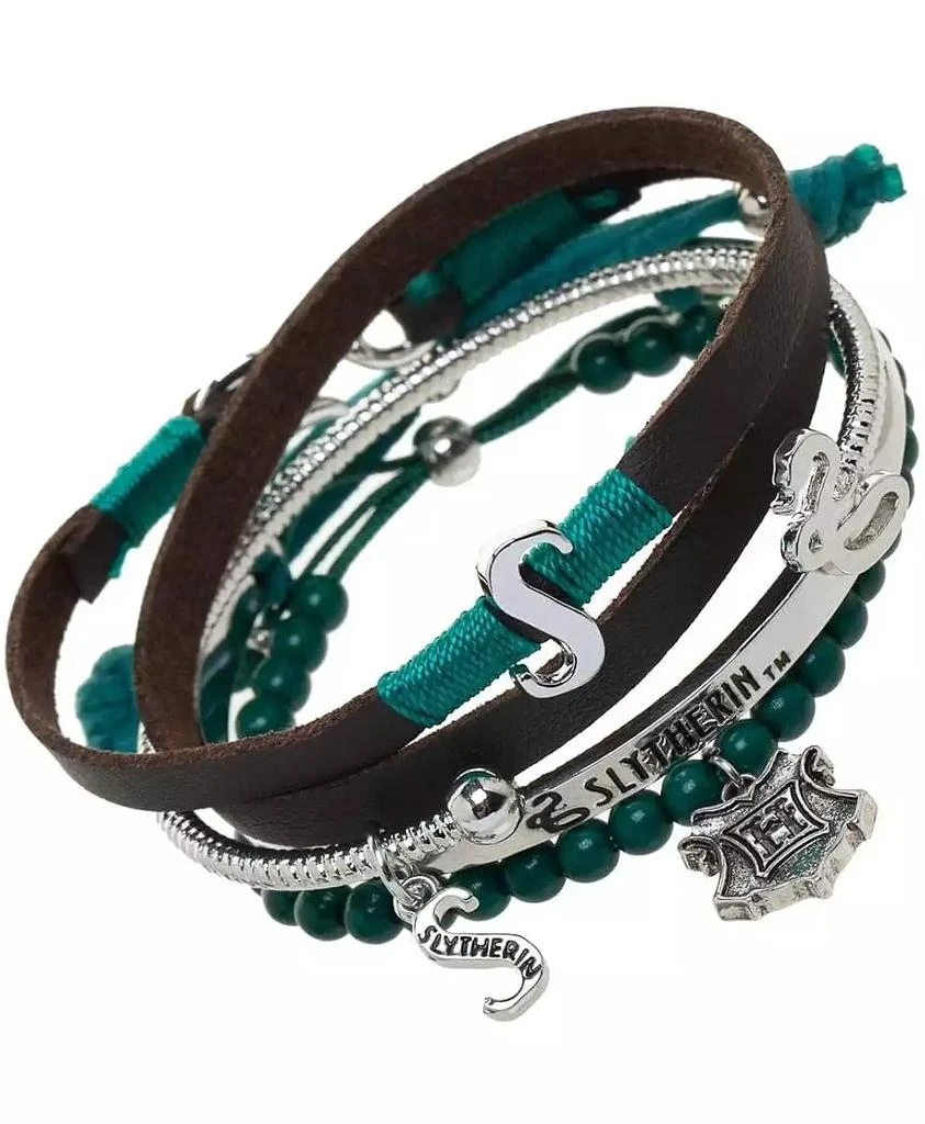 Harry Potter Slytherin Charm Friendship Bracelet Gift Set - 4 Pack