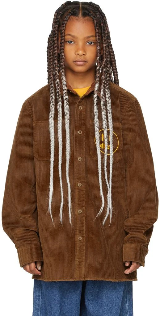 Drew House SSENSE Exclusive Kids Brown Painted Mascot Shirt 1