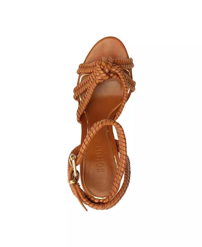 Schutz Women's Kareena Woven Block Heel Sandals 4
