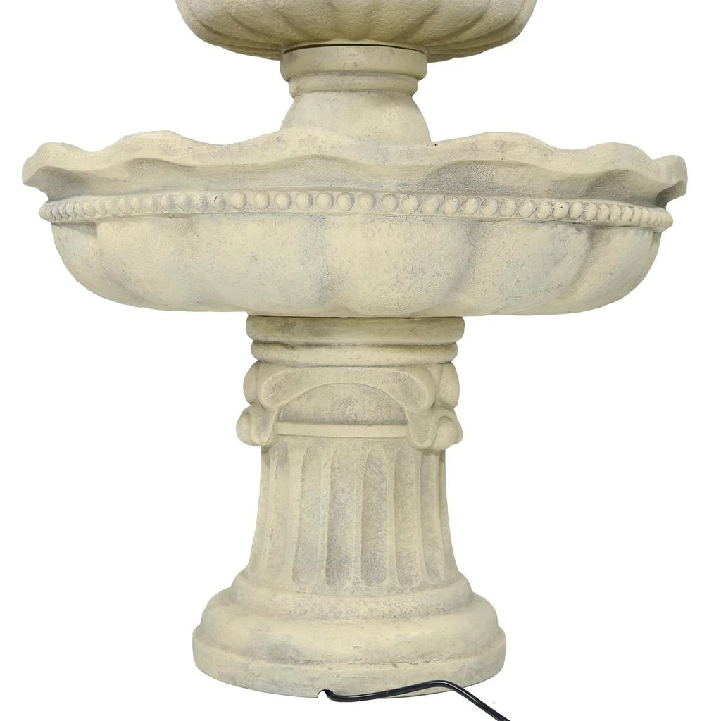 Sunnydaze 51"H Electric Polyresin and Fiberglass 3-Tier Pineapple Top Outdoor Water Fountain 6