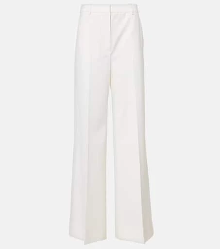 Stella McCartney High-rise pleated wool wide-leg pants 1