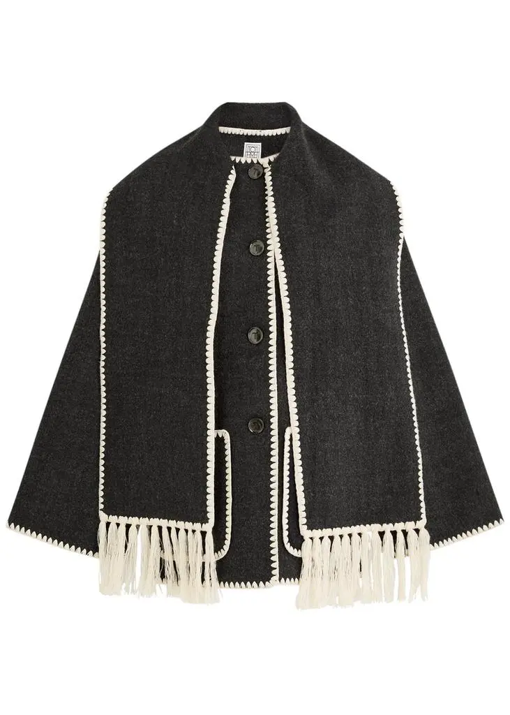 Totême Scarf-effect wool-blend jacket 1