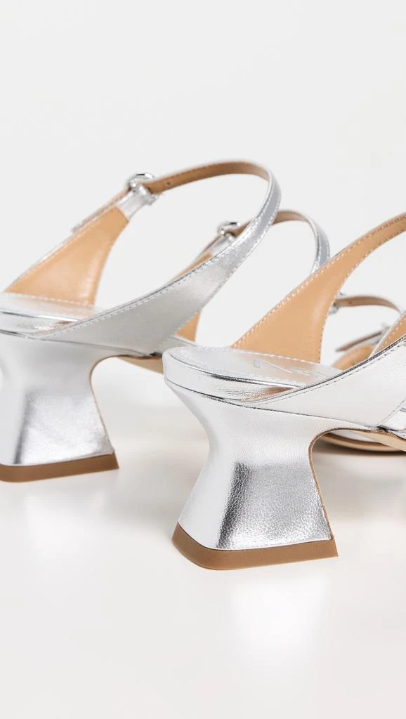 AEYDE Eanna Laminated Nappa Leather Silver Sandals 3