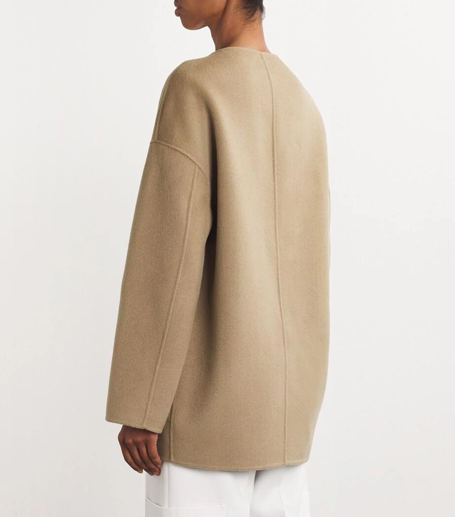 Loulou Studio Wool-Cashmere Round-Neck Coat 4