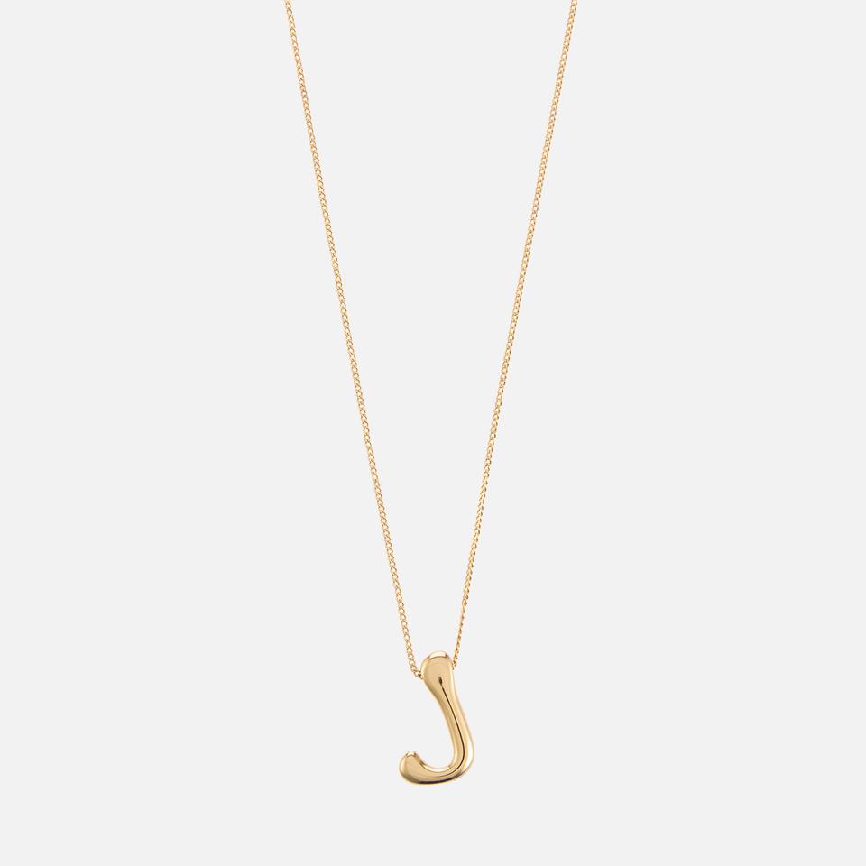 ASTRID & MIYU Astrid & Miyu Initial Bold 18K Gold-Plated Necklace