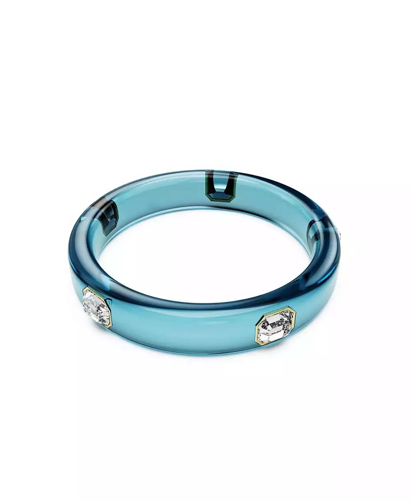 Swarovski Dulcis Octagon Cut Blue Gold-Tone Plated Bangle Bracelet