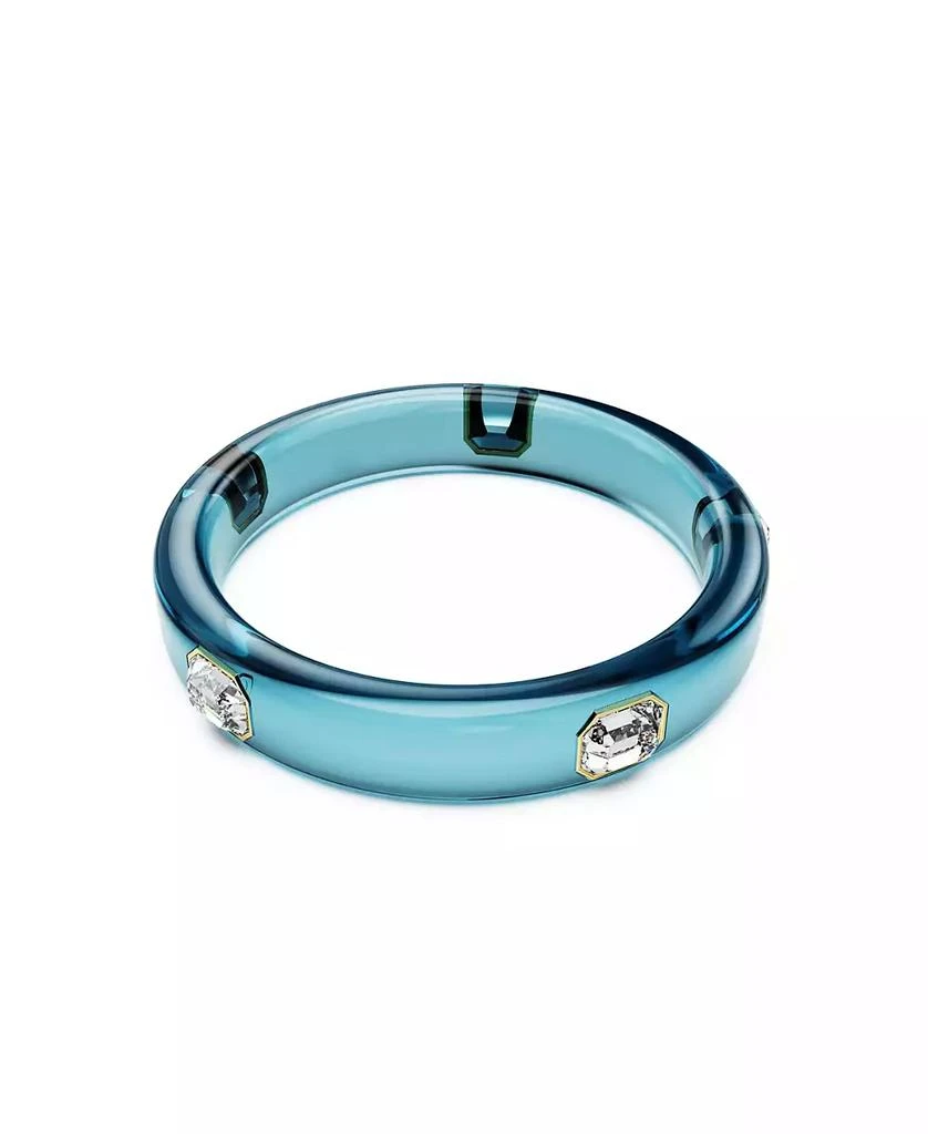 Swarovski Dulcis Octagon Cut Blue Gold-Tone Plated Bangle Bracelet 2