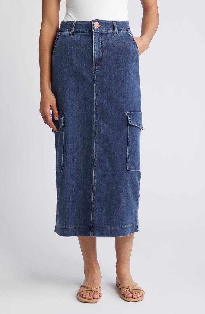 Wit & Wisdom 'Ab'Solution Skyrise Denim Cargo Skirt