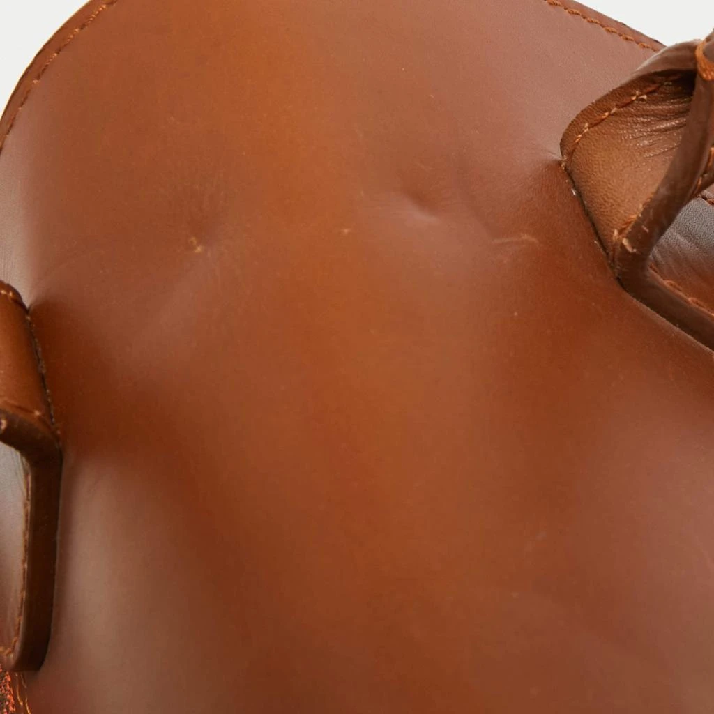 Gianfranco Ferre Gianfranco Ferre Brown Jacquard Fabric and Leather Flap Satchel 8