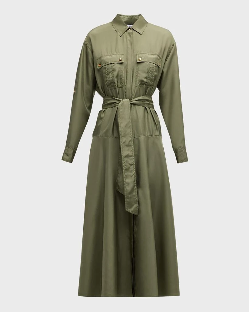 VERONICA BEARD Camille Belted Silk Shirtdress 3