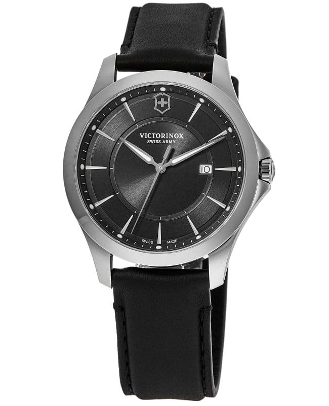 Swiss Army Victorinox Swiss Army Alliance Quartz Black Dial Leather Strap Men's Watch 241904