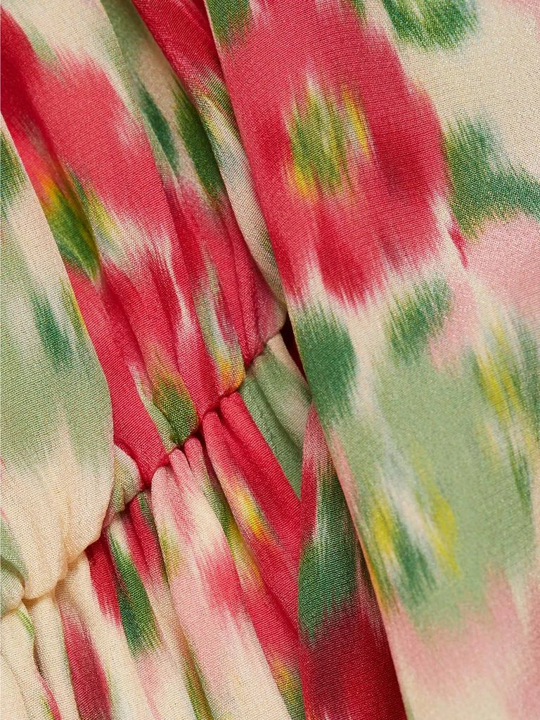 ADAM LIPPES Floral Silk Off-The-Shoulder Dress 7