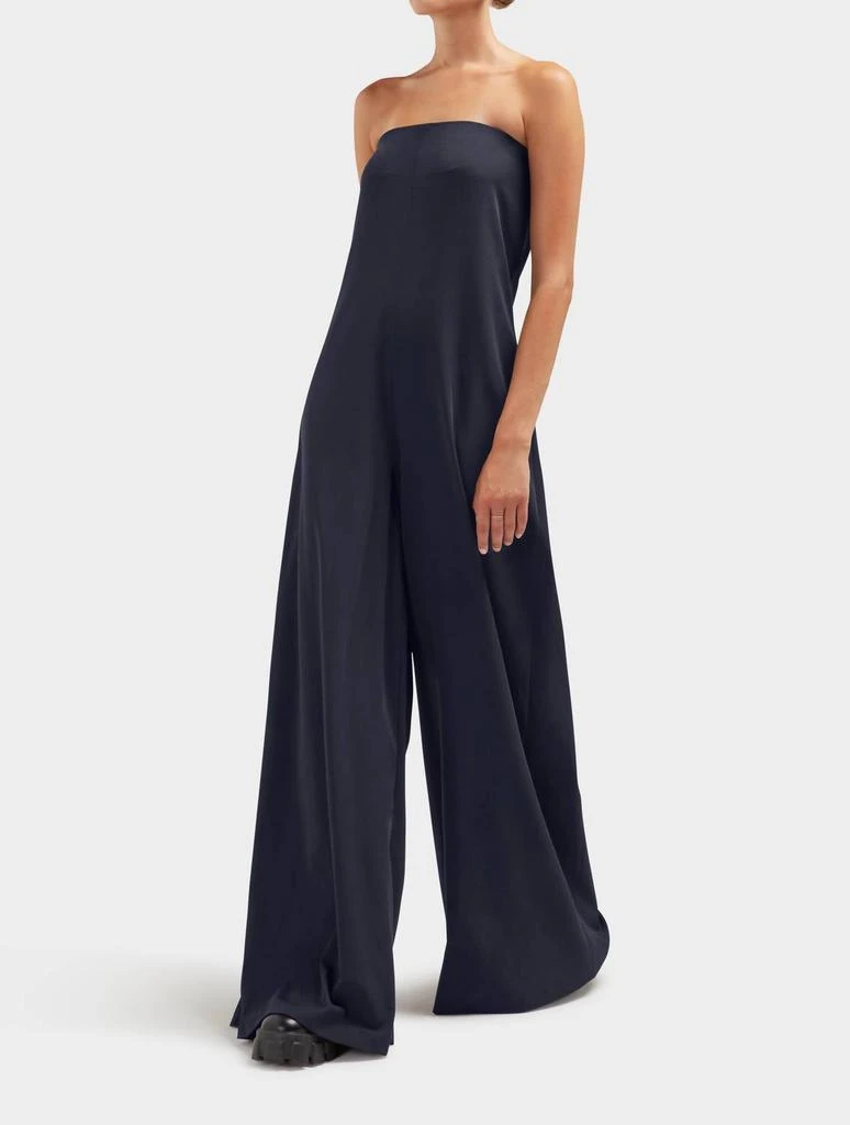 Careste Careste - Erika Strapless Wide-leg Wool Jumpsuit