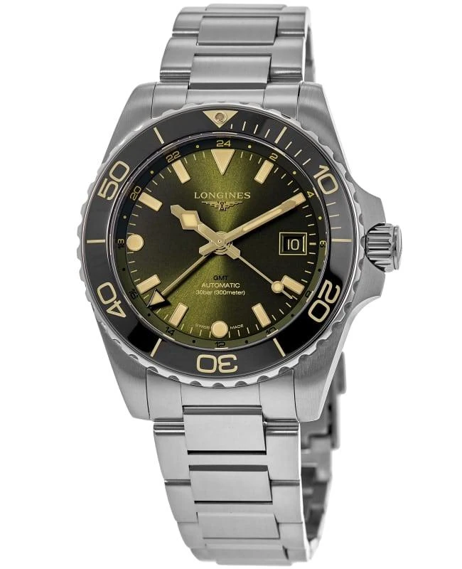 Longines Longines HydroConquest GMT Automatic Green Dial Steel Men's Watch L3.890.4.06.6 1