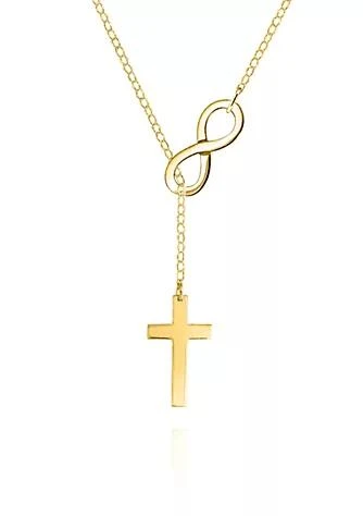 Belk & Co. 14k Yellow Gold Infinity Cross Pendant 1