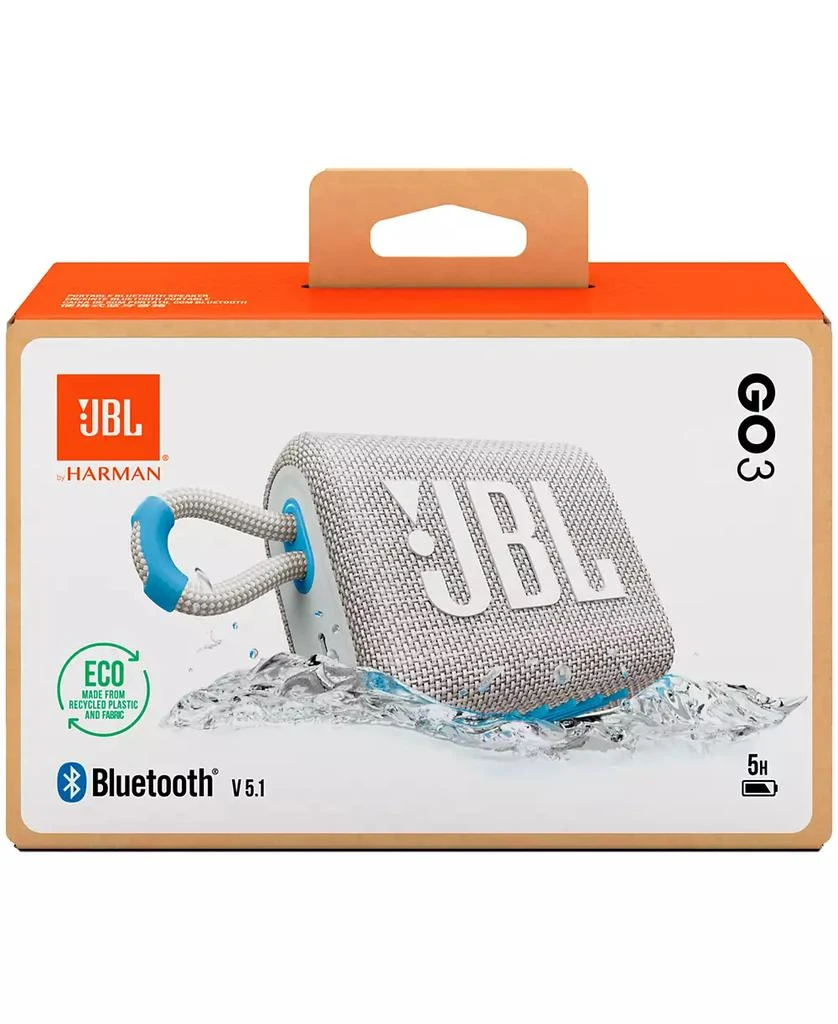 JBL Go 3 Water Resistance Bluetooth Speaker, Cloud White 6