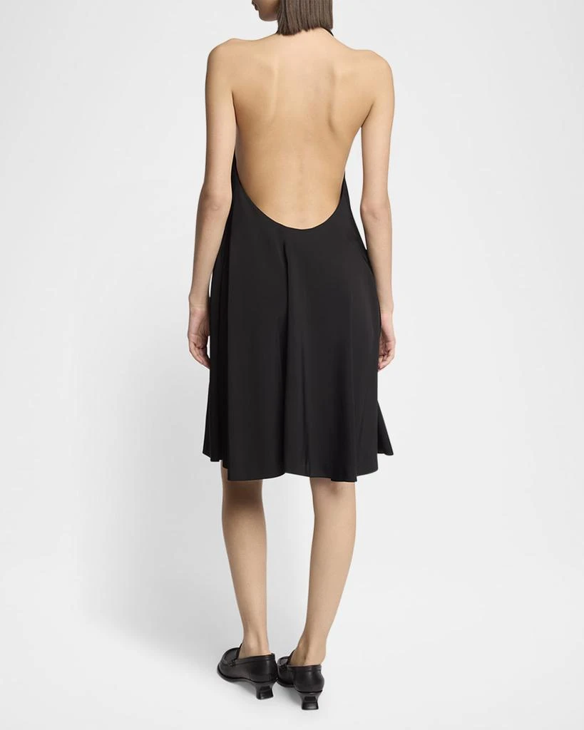 Loewe Halter Leather Knot Backless Mini Dress 3