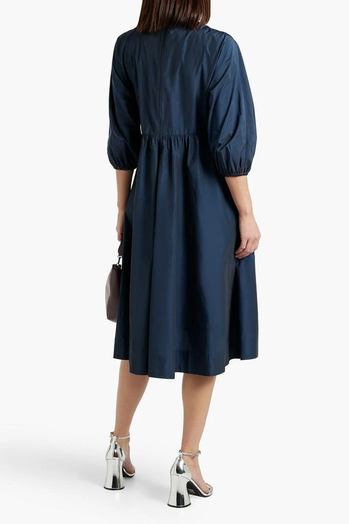 'S MAX MARA Gathered sateen midi dress 3