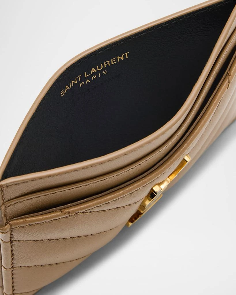 Yves Saint Laurent YSL Monogram Card Case in Quilted Smooth Leather 4