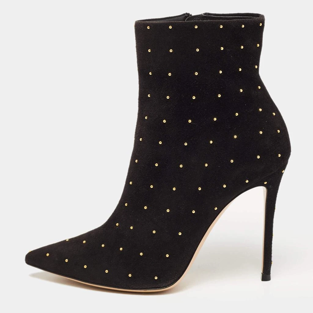 Gianvito Rossi Gianvito Rossi  Black Suede Studded Ankle Boots Size 41 1