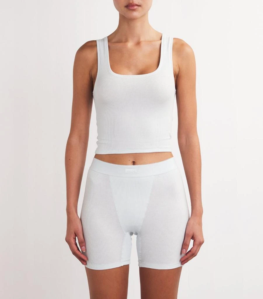 SKIMS Cotton Rib Cropped Tank Tops (Pack of 3) 6