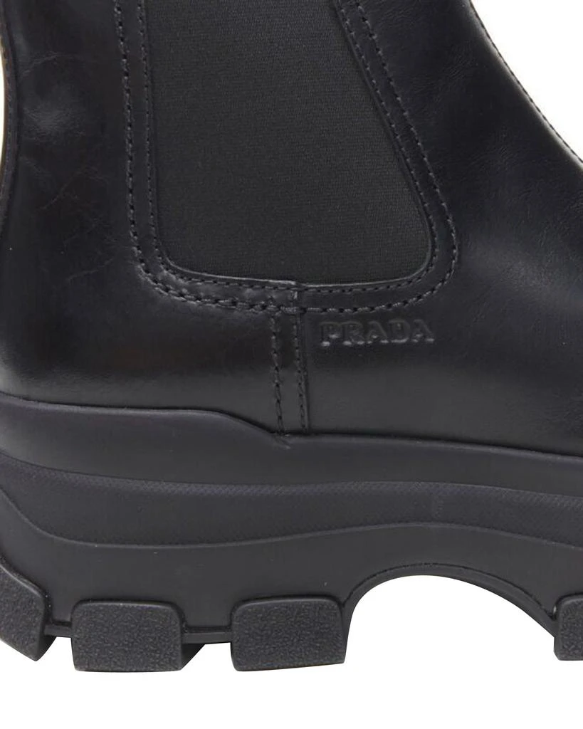 Prada new PRADA 2019 Pull Up black leather Monolith chunky lug sole boot 2