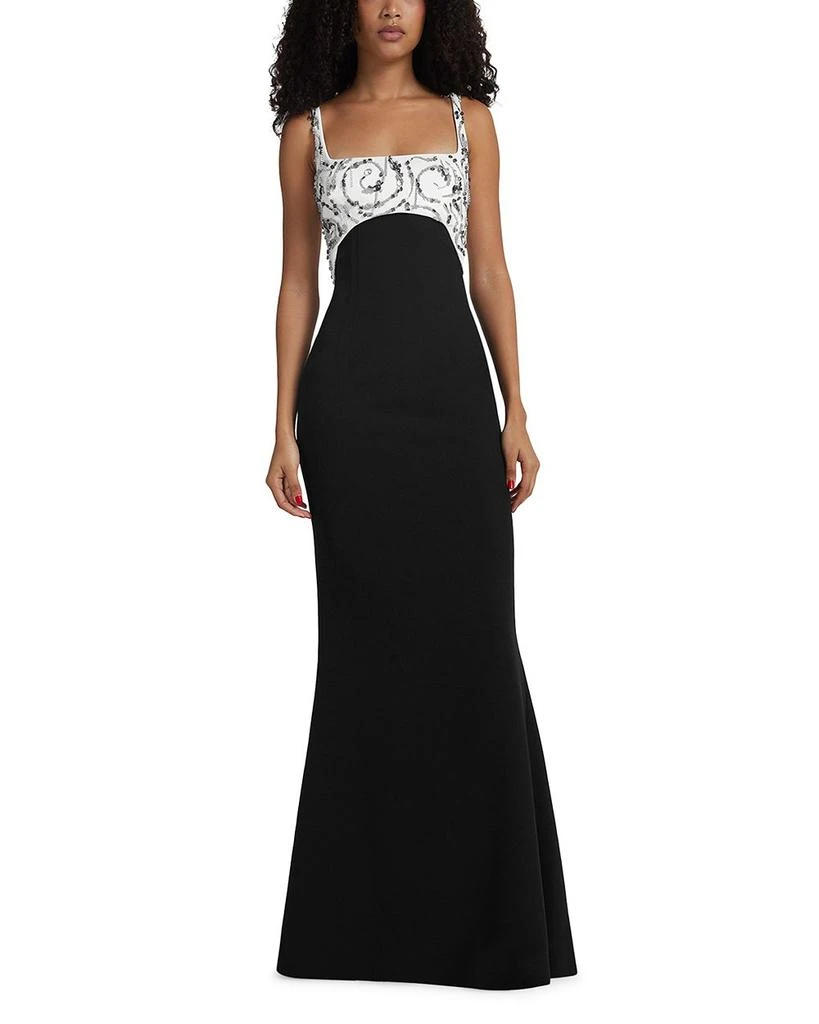 Safiyaa Ezda Sleeveless Sequin Gown 1