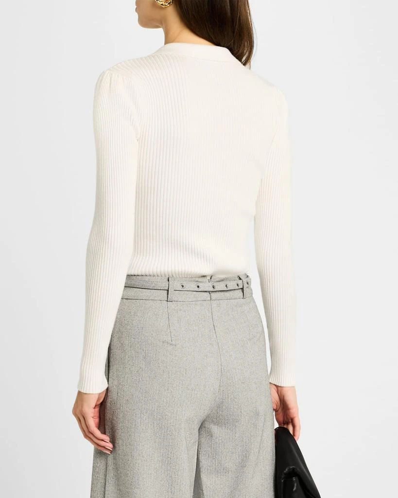 Generation Love Perry Rib-Knit Rhinestone Polo Sweater 3