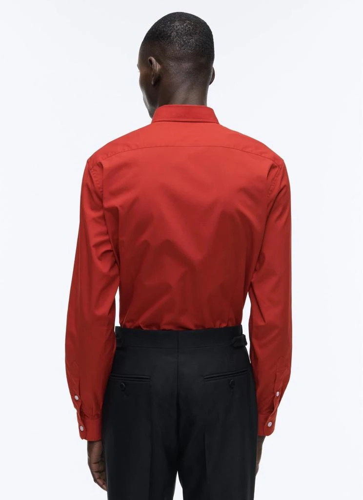 预计3周后发货 Fursac Chemise En Popeline De Coton - Vermillon - Homme 5