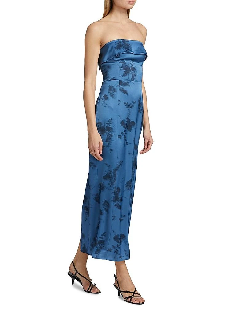 Reformation Johan Satin Cocktail Dress 4