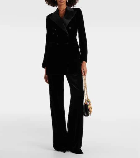 Dolce 
Gabbana Double-breasted velvet blazer 2